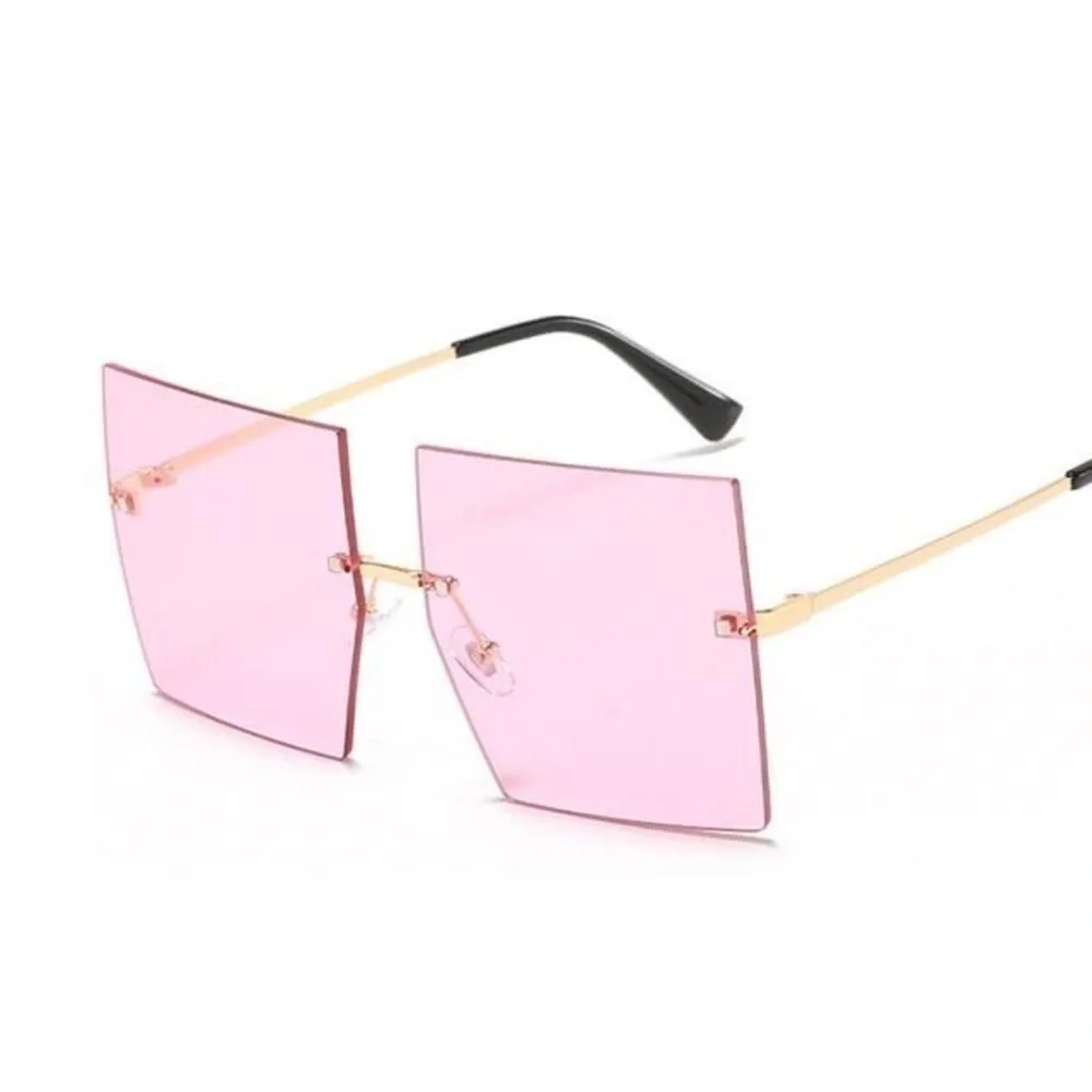 Pink Rimless Sunglasses ☀︎︎ - Picture 1 of 2